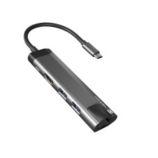 Natec Fowler Go Usb-C Multiport Adapter 5 In 1  2x Usb 3.0 Hub, Hdmi 4k, Usb-CPd, Rj45
