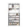 Organize Your Entryway with our 5-Tier Shoe Rack and Hanger, Holds up to 20 Pairs of Shoes.(Black, 5-Tier)