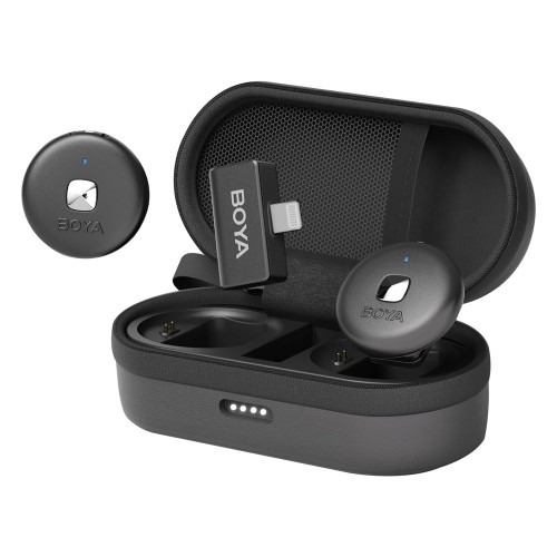 Boya Wireless Microphone Dual-Channel System (Omic-D-B), Lightning Jack, Black