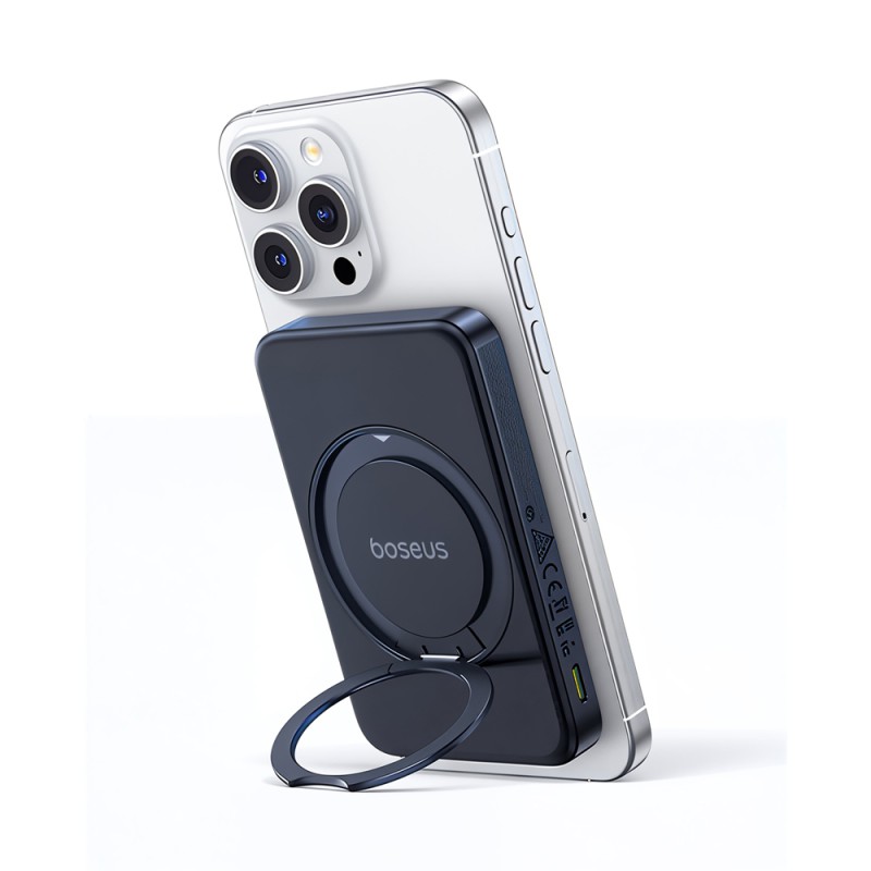 Baseus Power Bank Magsafe PicoGo Qi2 with Kickstand 5000mAh, 20w with cable Type-C 0.3m, Black