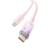 Baseus Cable Explorer Smart Temperature Type-C to Type-C 5A 100W 2m, Baby Pink