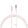 Baseus Cable Explorer Smart Temperature Type-C to Type-C 5A 100W 2m, Baby Pink