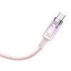 Baseus Cable Explorer Smart Temperature Type-C to Type-C 5A 100W 2m, Baby Pink