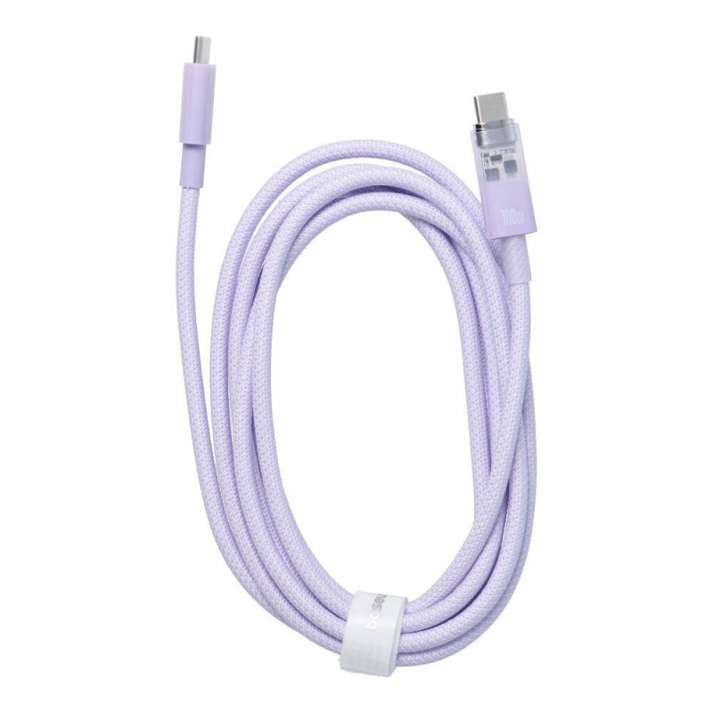 Baseus Cable Explorer Smart Temperature Type-C to Type-C 5A 100W 2m, Nebula Purple