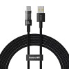 Baseus Cable Gem Fast-Charging USB-A to Type-C 100W 2m Cluster, Black