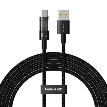 Baseus Cable Gem Fast-Charging USB-A to Type-C 100W 2m Cluster, Black