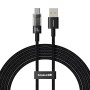 Baseus Cable Gem Fast-Charging USB-A to Type-C 100W 2m Cluster, Black