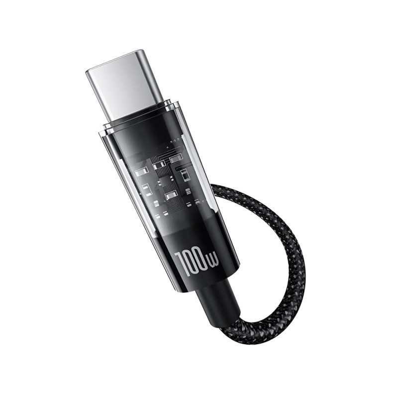 Baseus Cable Gem Fast-Charging USB-A to Type-C 100W 2m Cluster, Black