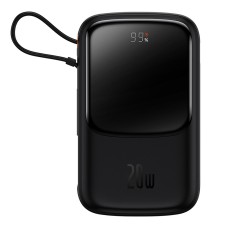 Baseus Power Bank Qpow Pro 10000mAh, 20W PD with cable Type-C 0.3m, Black