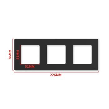 Moes Star Ring Switch Panel EU Version 3 Gang, Grey