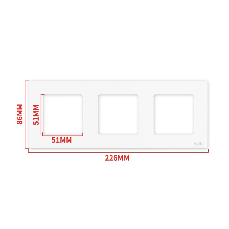 Moes Star Ring Switch Panel EU Version 3 Gang, White