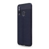 R Helmet Case TPU Leather Texture Samsung A20S, Blue R Helmet Case TPU Leather Texture Samsung A20S, Blue