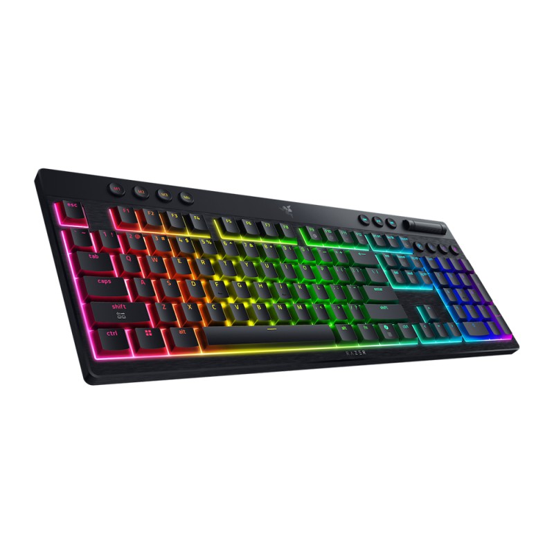 Razer Keyboard Mechanical BlackWidow V4 Low-Profile HyperSpeed Wireless (Green Clicky Switch) US Layout