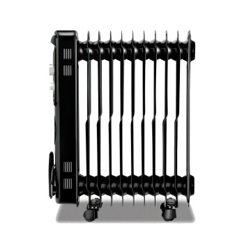Raf Oil Radiator + Turbo Fan R.1129B, 11 Sections, 2900W, Black