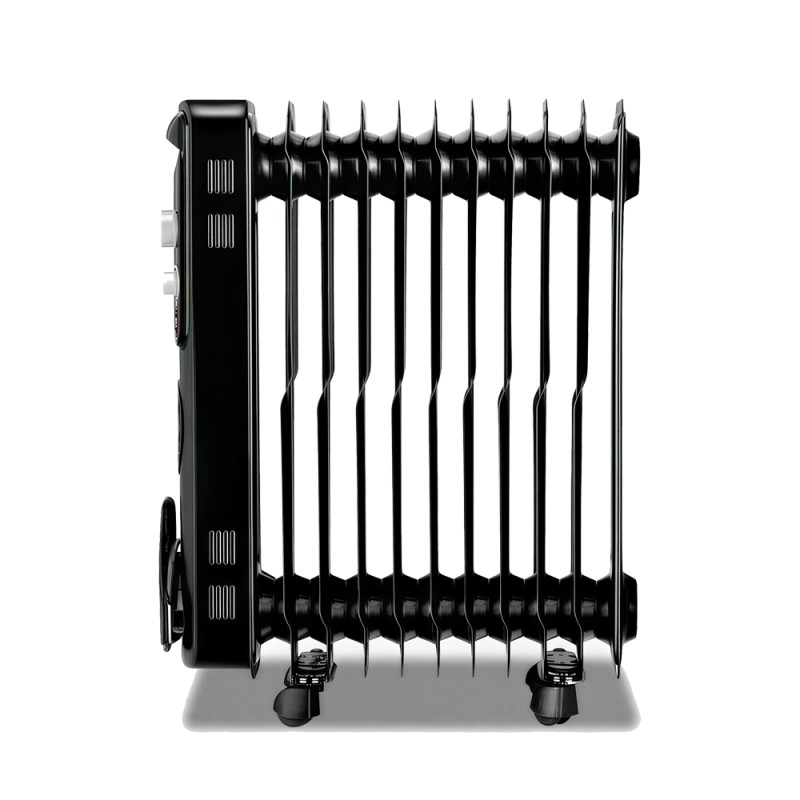 Raf Oil Radiator + Turbo Fan R.1129B, 11 Sections, 2900W, Black