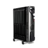 Raf Oil Radiator + Turbo Fan R.1129B, 11 Sections, 2900W, Black