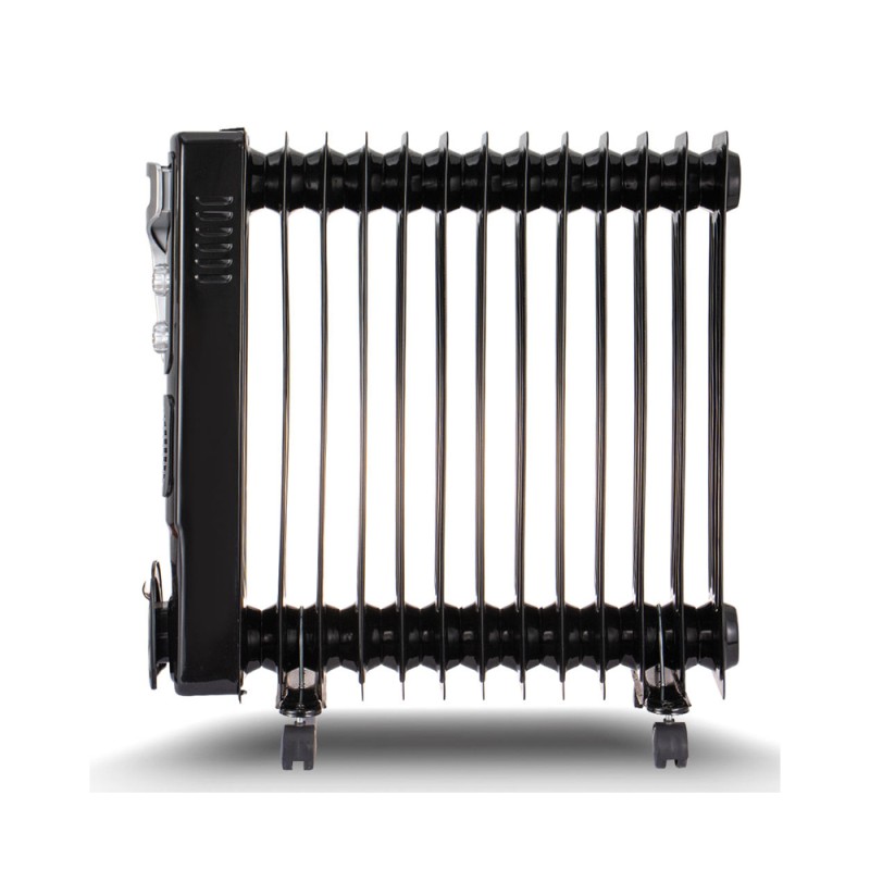 Raf Oil Radiator + Turbo Fan R.1329B, 13 Sections, 2900W, Black