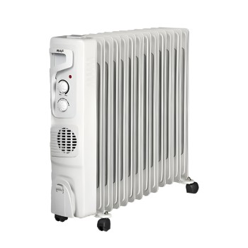 Raf Oil Radiator + Turbo Fan R.1329W, 13 Sections, 2900W, White