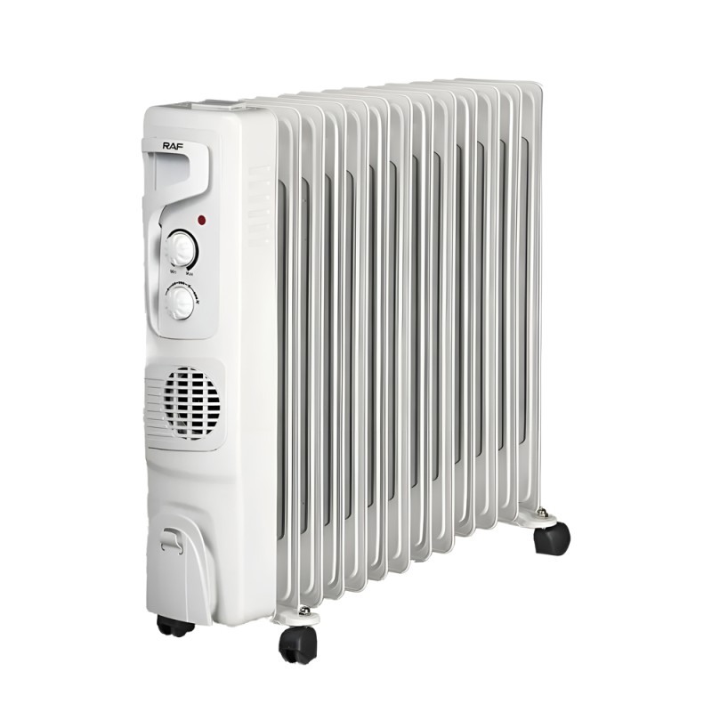 Raf Oil Radiator + Turbo Fan R.1329W, 13 Sections, 2900W, White