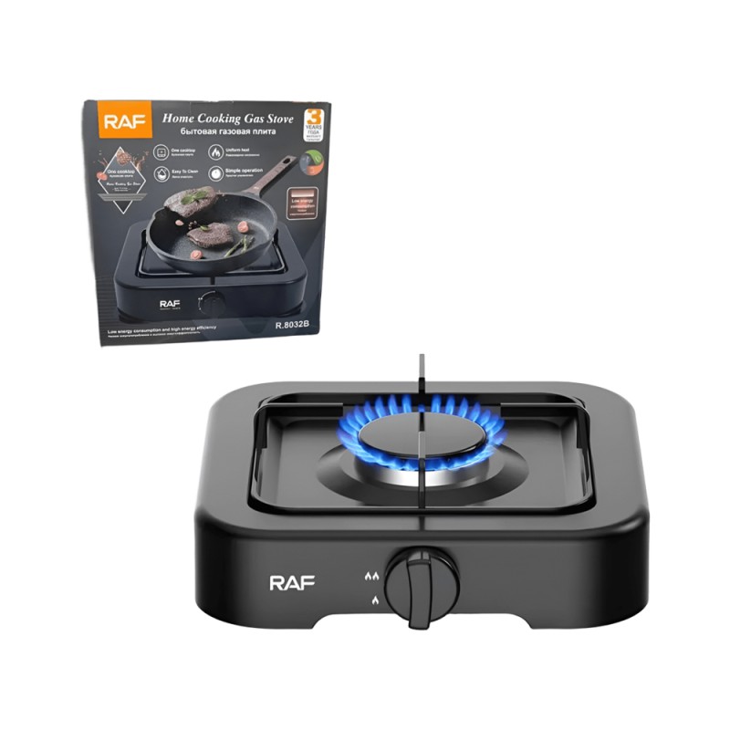 Raf Home Gas Stove R.8032B, Black