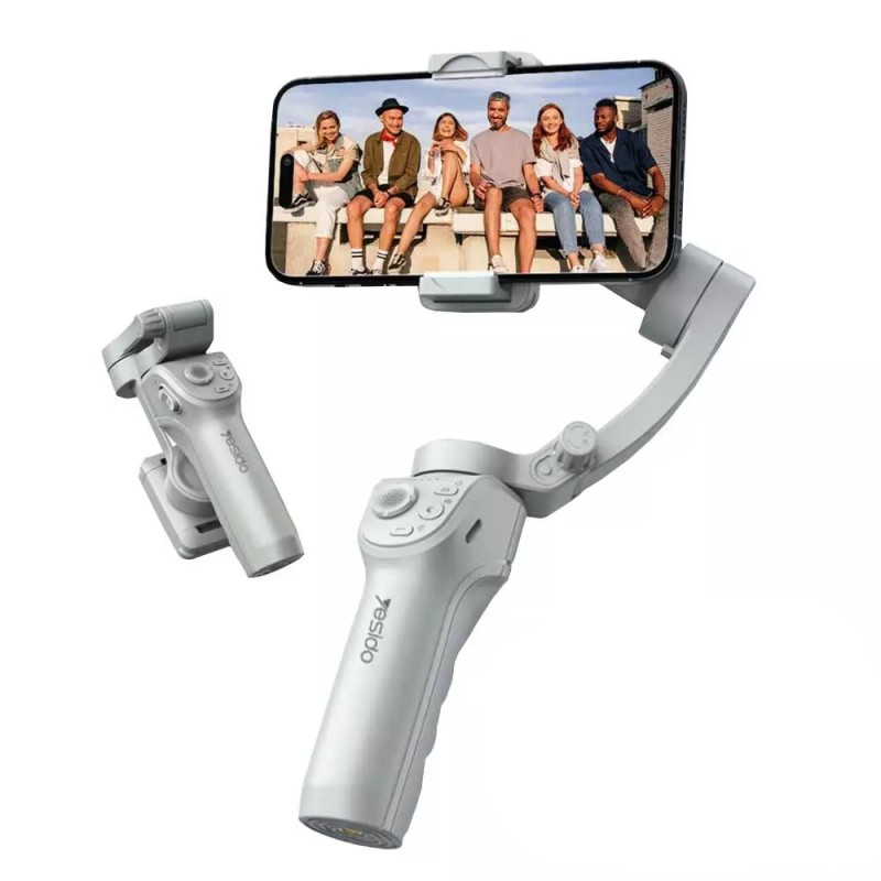 Yesido Phone Gimbal Stabilizer 360 Ai Auto Face Tracking (SF18), White