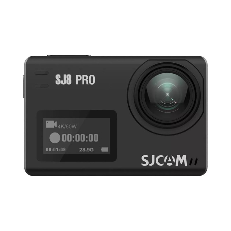 SJCAM Action Camera SJ8 PRO, Sixaxis Gyro Stabilizer, Waterproof Case, 4K60fps, Battery: 1200mAh, WiFi: 5GHz, 2.4GHz, Black