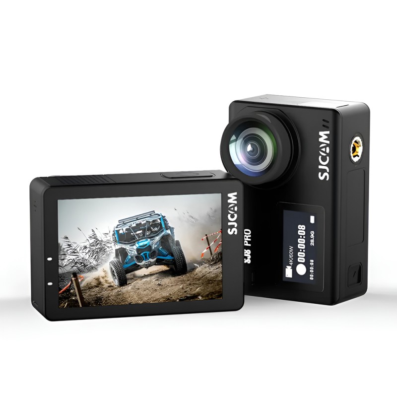 SJCAM Action Camera SJ8 PRO, Sixaxis Gyro Stabilizer, Waterproof Case, 4K60fps, Battery: 1200mAh, WiFi: 5GHz, 2.4GHz, Black
