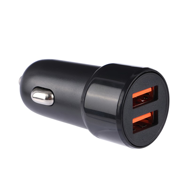 SKYDOLPHIN Car Charger 2*USB-A 15W SZ29, Black