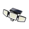Solar Outdoor Lights 4000LM 210 Leds, Remote Control, 3 Adjustable Heads, Motion Sensor Lights, IP65 Waterproof, Black