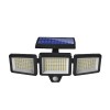 Solar Outdoor Lights 4000LM 210 Leds, Remote Control, 3 Adjustable Heads, Motion Sensor Lights, IP65 Waterproof, Black