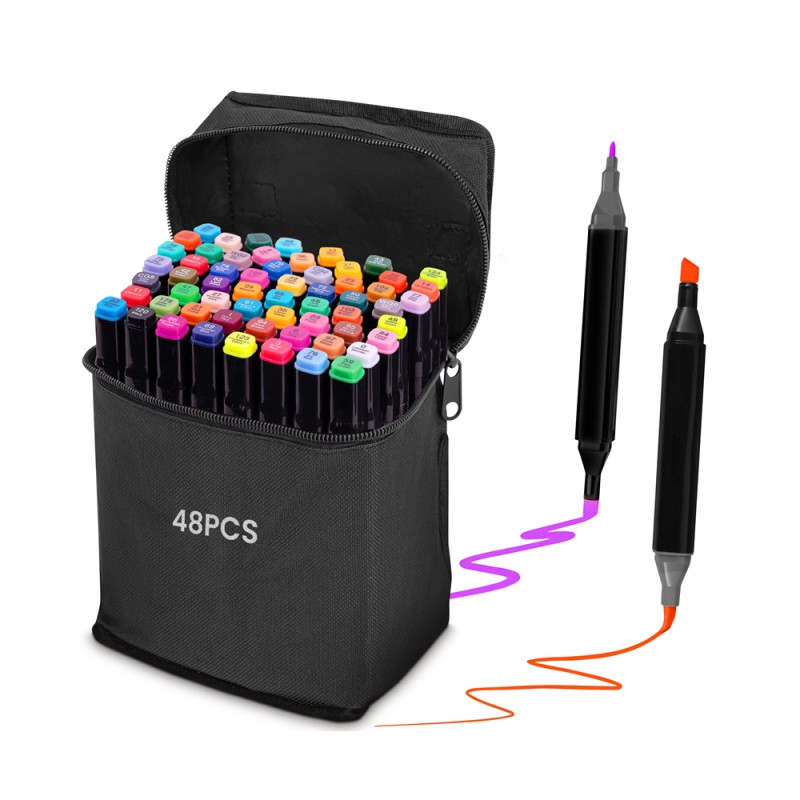 Set of Markers 48 Colors SKETCHMARKER for Drawing and Sketching, Double-Sided
