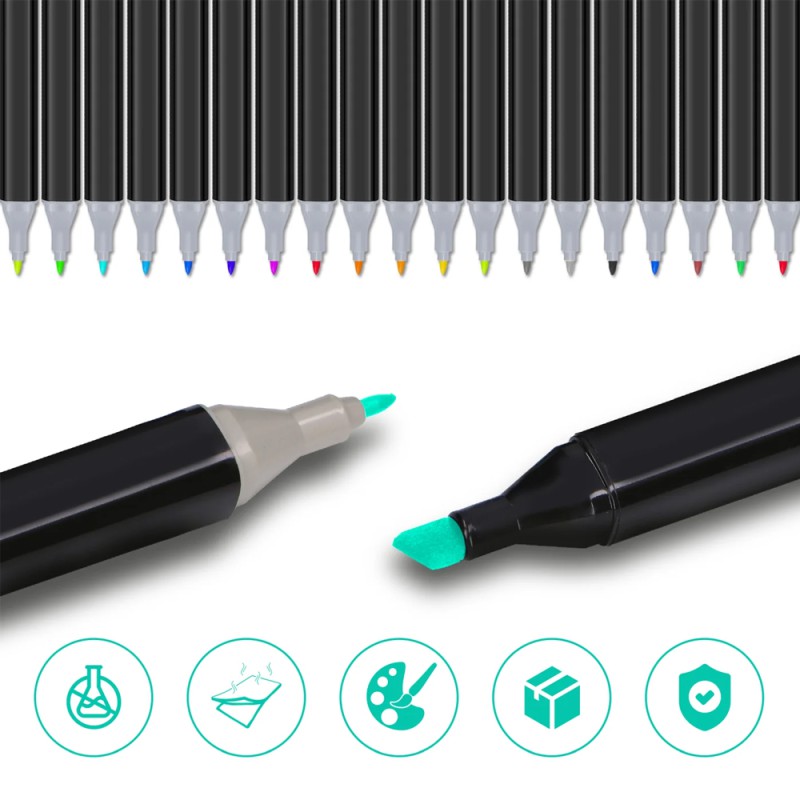 Set of Markers 48 Colors SKETCHMARKER for Drawing and Sketching, Double-Sided