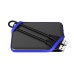 2.5” External HDD 2.0TB (USB3.2) Silicon Power Armor A62 Game Drive, Black/Blue, Rubber + Plastic, Military-Grade Protection MIL-STD 810G 516.7 Proced
