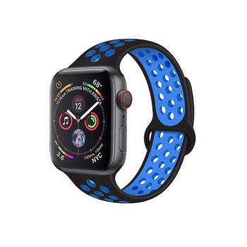 Sport Apple Watch Strap Silica Gel 38/40/41mm M/L Blue Black