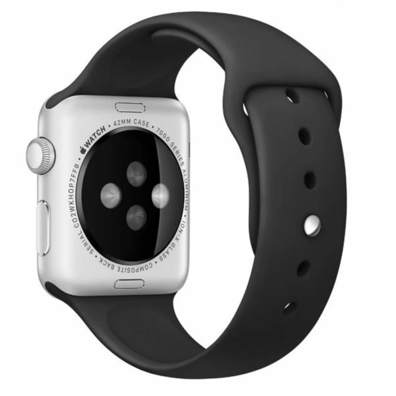 Silicon Apple Watch Strap 38/40/41mm M/L Black