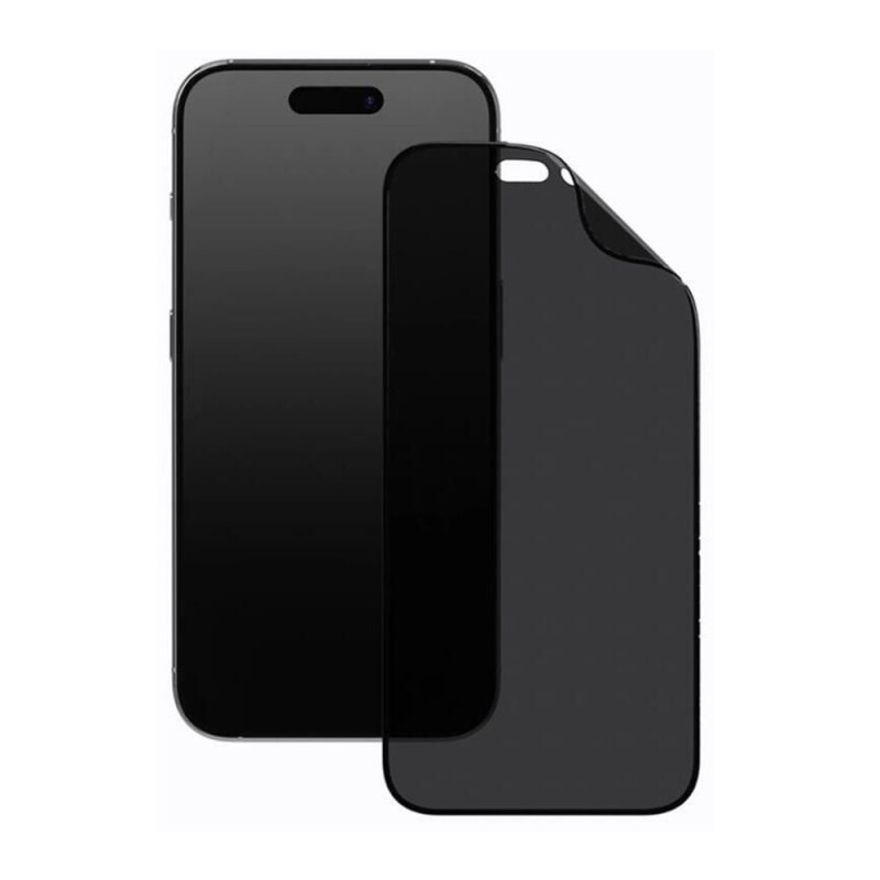 RhinoShield 3D Impact Screen Protector for iPhone 15 Privacy Alignment Frame, Black