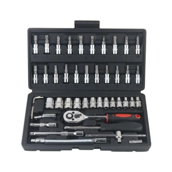 Socket Ratchet Wrench Set 46pcs, Black