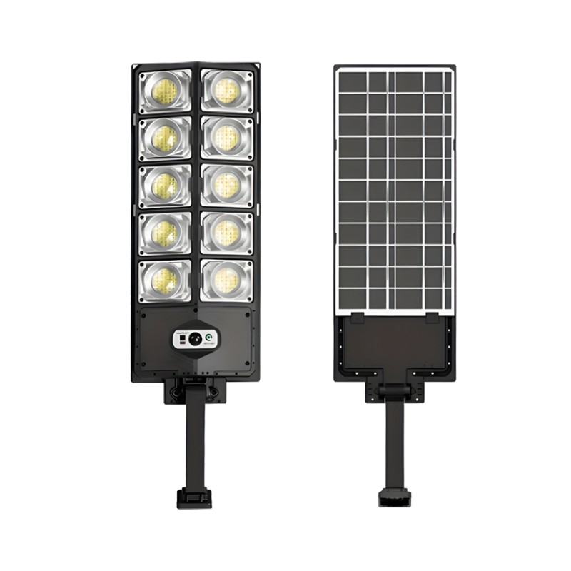 Solar Street Lamp, Solar Panel and Motion Sensor, W7208-6, 10 Lights, 6000 mAh, 3,7 V, 5,5 V/4,5 W. Black
