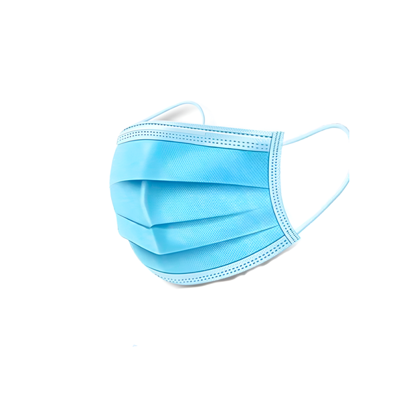 SSS Helmet Disposable Face Mask, 3 layers, Blue. 50pcs/box/ Masca faciala de unica folosinta. Albastra