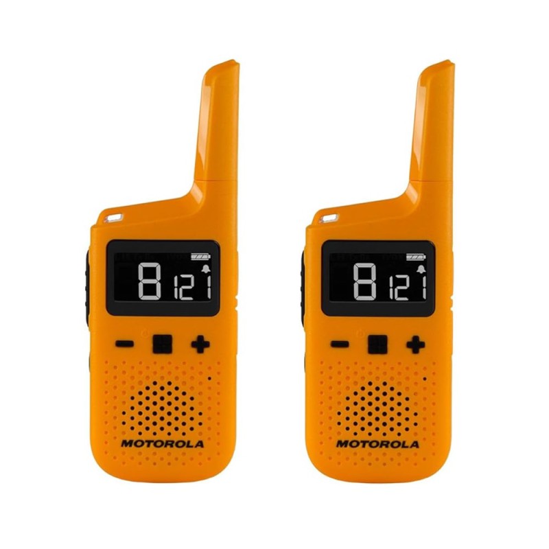 Motorola Walkie-Talkie TalkAbout T72, Twin, IP54, 16 Channels, 8km, Yellow
