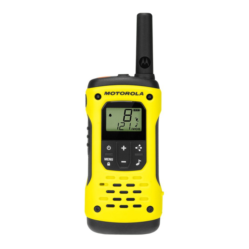 Motorola Walkie-Talkie TalkAbout T92 H2O, Twin, IP67, 16 Channels, 10km, Yellow/Black (2023 edition)