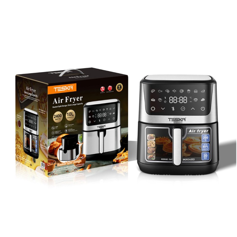 Teska Air Fryer TK-8002-E, Stainless Steel, 10L, 2000W