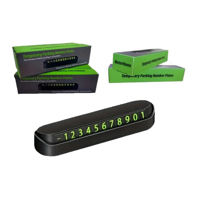 Temporary Parking Number, Black