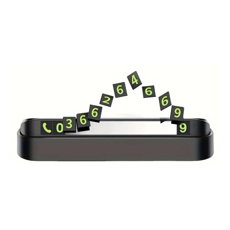 Temporary Parking Number, Black