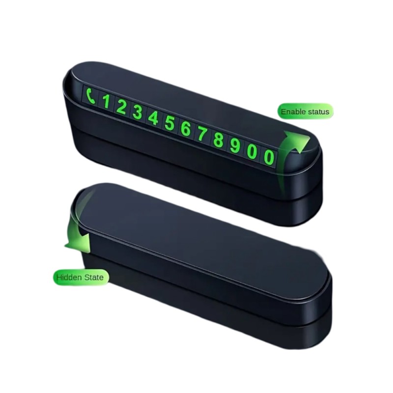 Temporary Parking Number, Black