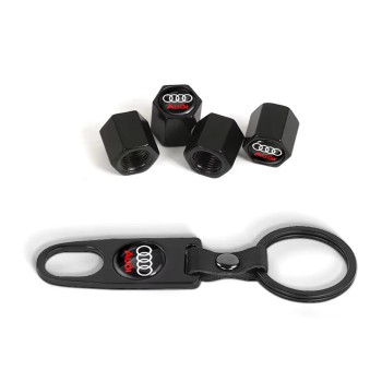 Tyre Valve Caps with a Keychain A