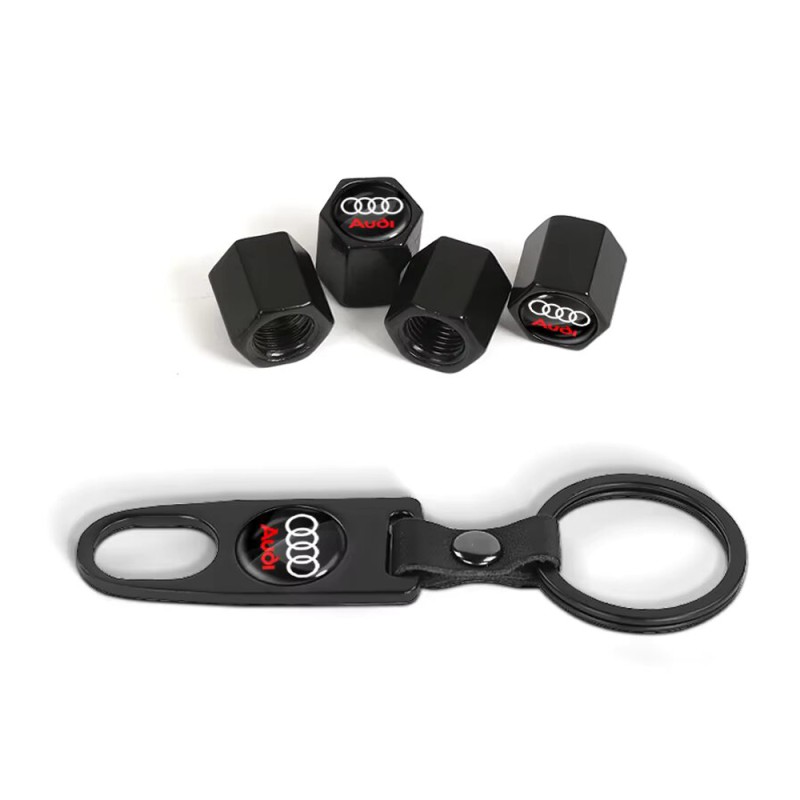 Tyre Valve Caps with a Keychain A