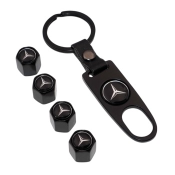 Tyre Valve Caps with a Keychain M