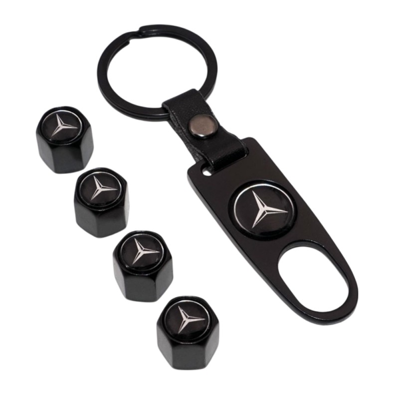 Tyre Valve Caps with a Keychain M