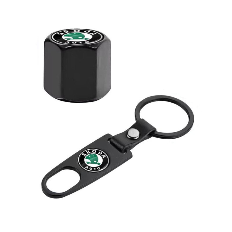 Tyre Valve Caps with a Keychain S